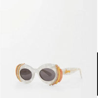 LOEWE Loewe Paula's Ibiza embellished round unglasses ✨