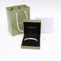 Van Cleef Style Perlée Pavé Bangle Bracelet –18K Gold Plated Women's Jewelry✨