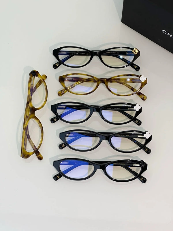 CHANEL 3099 Eyeglasses Camellia CC logo cateye frame Eyewear  🖤