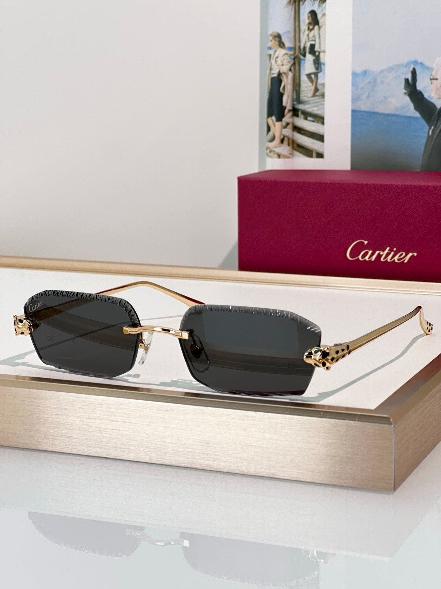 Cartier CLASSIC C DE CARTIER MOTIF Panthere CT0815 Sunglasses 🐆 - onlinechics.com
