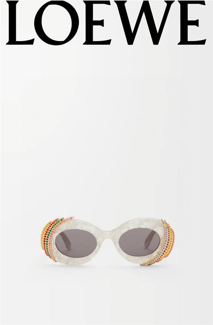 LOEWE Loewe Paula's Ibiza embellished round unglasses ✨