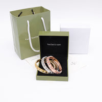 Van Cleef Style Perlée Pavé Bangle Bracelet –18K Gold Plated Women's Jewelry✨