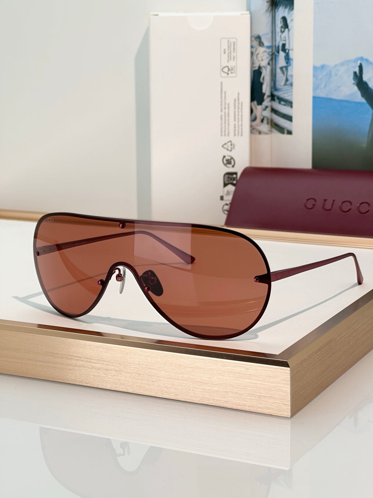 Gucci GG2271 Shield Mask Women's Sunglasses 🇮🇹