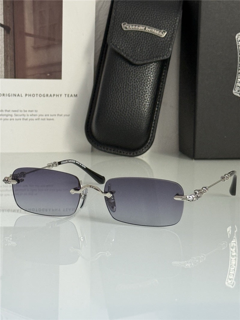 CHROME HEARTS PILLS III  Floral Temple Rimless Sunglasses ⚜️