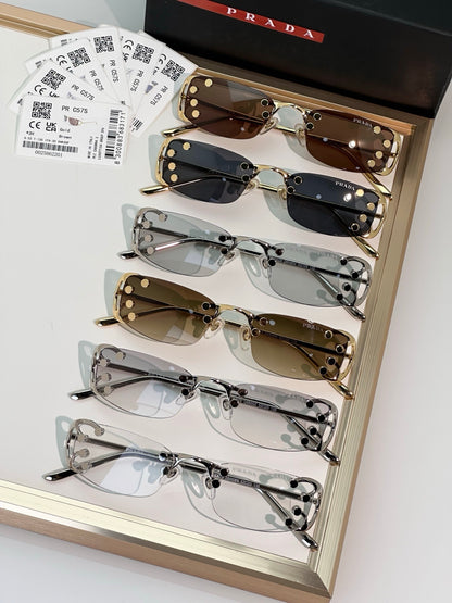PRADA SPRC57 Prada Runway Transparent Lenses Sunglasses🟥 - onlinechics.com