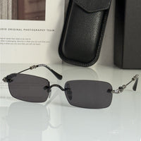 CHROME HEARTS PILLS III  Floral Temple Rimless Sunglasses ⚜️