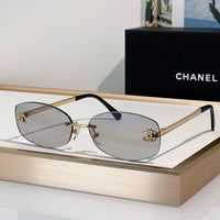 CHANEL 9561  Oval Sunglasses - Silver Pink Mirror - Chanel Eyewear  🖤