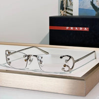 PRADA SPRC57 Prada Runway Transparent Lenses Sunglasses🟥