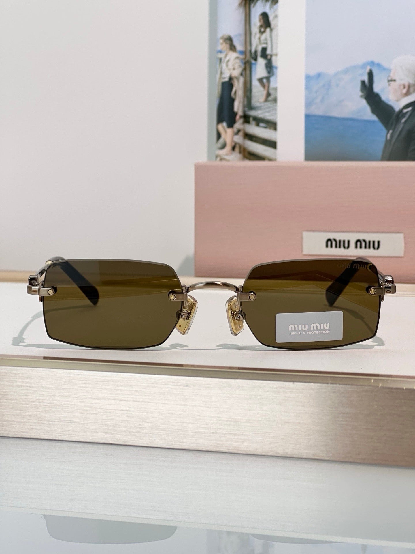 MIU MIU  B50S 26C09Z Old Gold Sunglasses✨