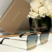 Bvlgari BV 40030 Serpenti Oversized Rimless Irregular Sunglasses ✨