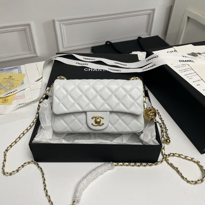 -  CHANEL  Flap Bag Beige Gold Ball 20cm ✨ - onlinechics.com