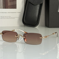 CHROME HEARTS PILLS III  Floral Temple Rimless Sunglasses ⚜️