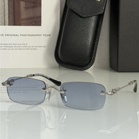 CHROME HEARTS PILLS III  Floral Temple Rimless Sunglasses ⚜️