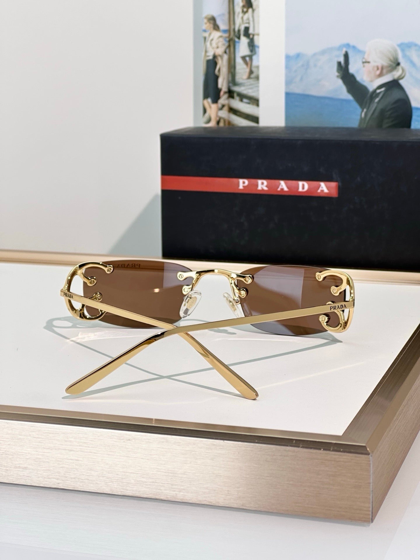 PRADA SPRC57 Prada Runway Transparent Lenses Sunglasses🟥 - onlinechics.com