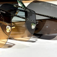 Bvlgari BV 40030 Serpenti Oversized Rimless Irregular Sunglasses ✨