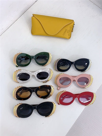 LOEWE Loewe Paula's Ibiza embellished round unglasses ✨