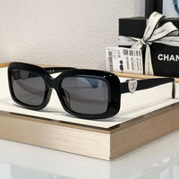 CHANEL Butterfly Rectangle 5520 C501/S4 Women's Sunglasses 🖤