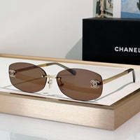 CHANEL 9561  Oval Sunglasses - Silver Pink Mirror - Chanel Eyewear  🖤