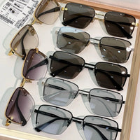 DIOR HOMME  NeoDior S4U Rectangle-Frame Gunmetal-Tone Sunglasses✨