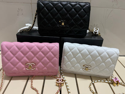 CHANEL Lambskin Flap Chain CC  Bag  3 colors ✨ - onlinechics.com
