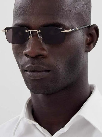 🖤MontBlanc men's Montblanc MB0344S LINEA MEISTERSTÜCK - onlinechics.com