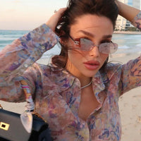 CHANEL 9561  Oval Sunglasses - Silver Pink Mirror - Chanel Eyewear  🖤