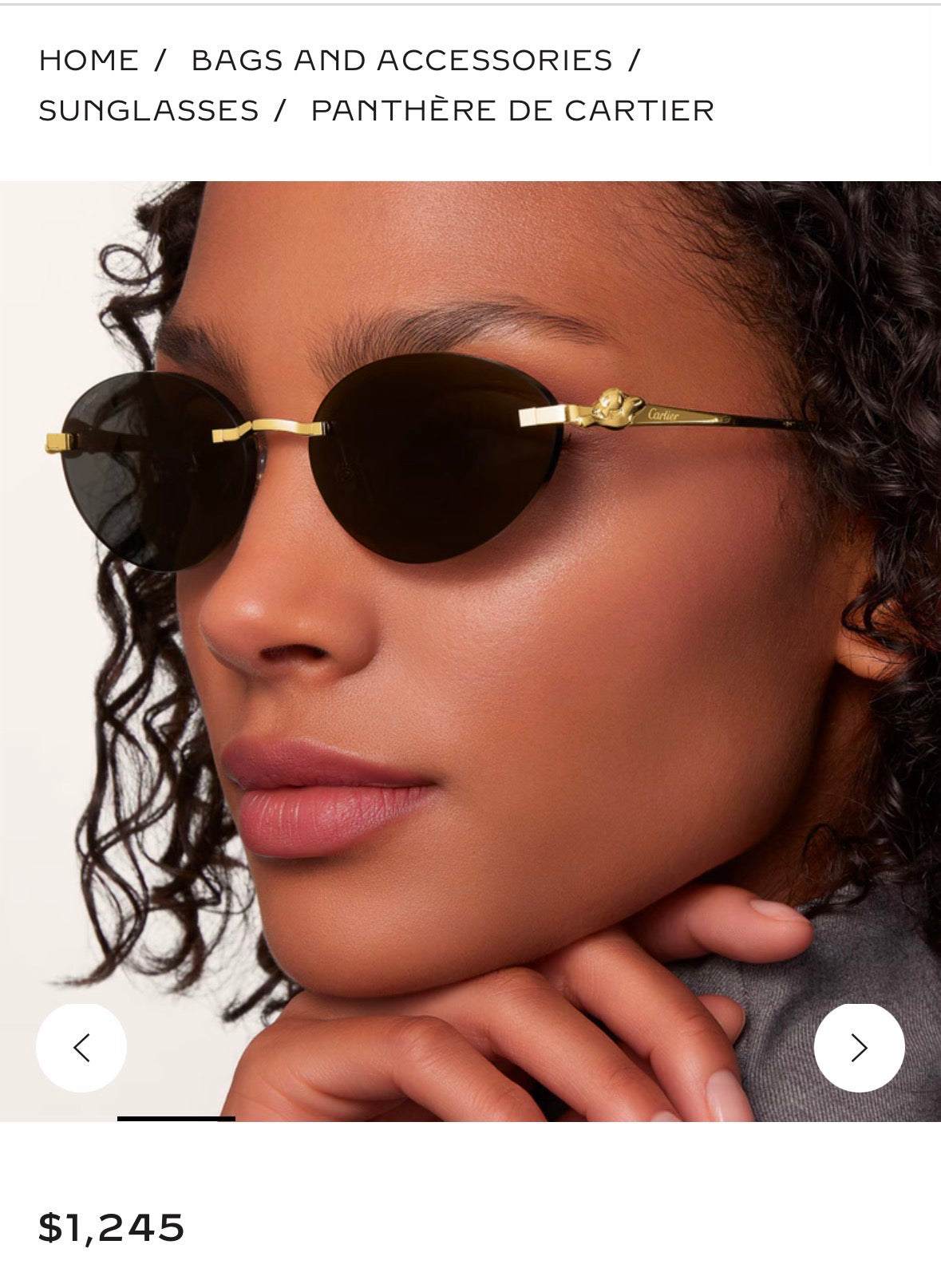 Cartier PREMIÈRE Panthère Classic 58MM Oval Photochromic Sunglasses 🐆