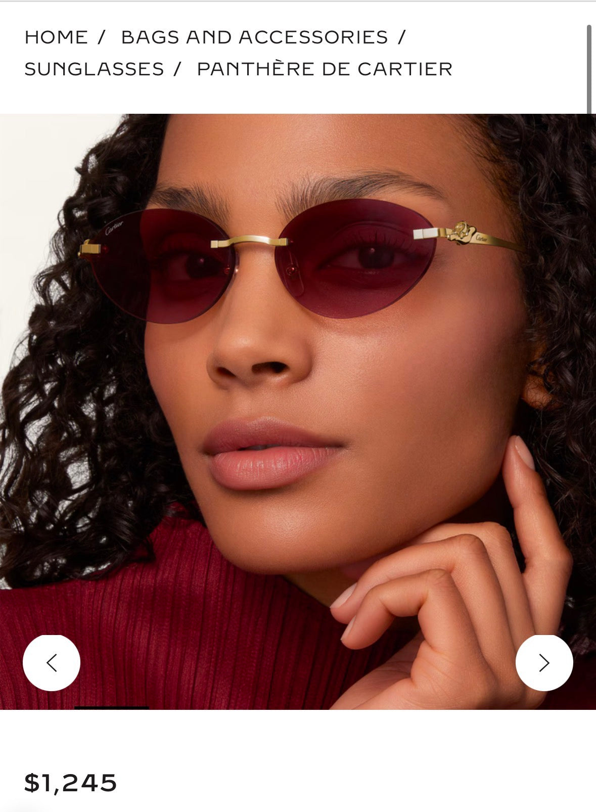 Cartier PREMIÈRE Panthère Classic 58MM Oval Photochromic Sunglasses 🐆