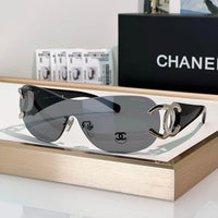 CHANEL CC Logo 4125 Shield SUNGLASSES🖤