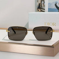 DIOR HOMME  NeoDior S4U Rectangle-Frame Gunmetal-Tone Sunglasses✨