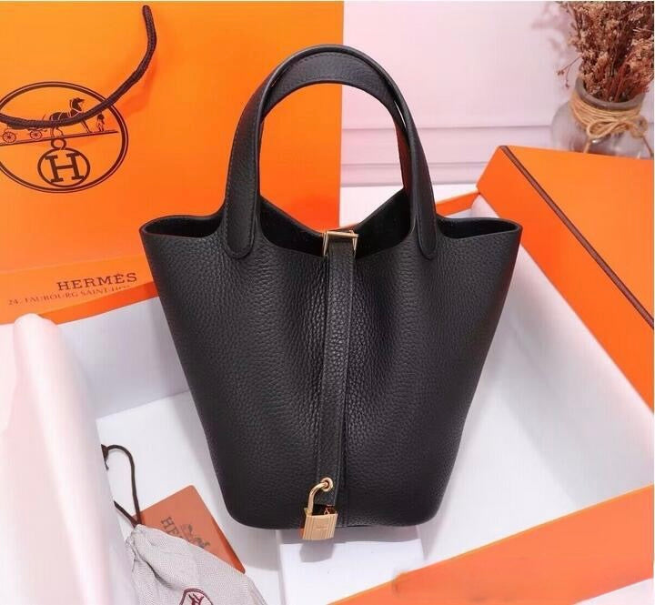 HERMES Hermes Picotin Lock Bag 18cm/22cm Taurillon Clemence Leather  ✨ - onlinechics.com