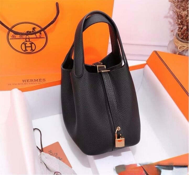 HERMES Hermes Picotin Lock Bag 18cm/22cm Taurillon Clemence Leather  ✨ - onlinechics.com