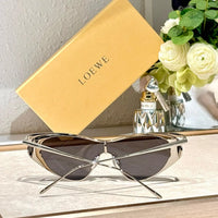 LOEWE Flash Signature Metal & Nylon Shield LW40165U Sunglasses  ✨