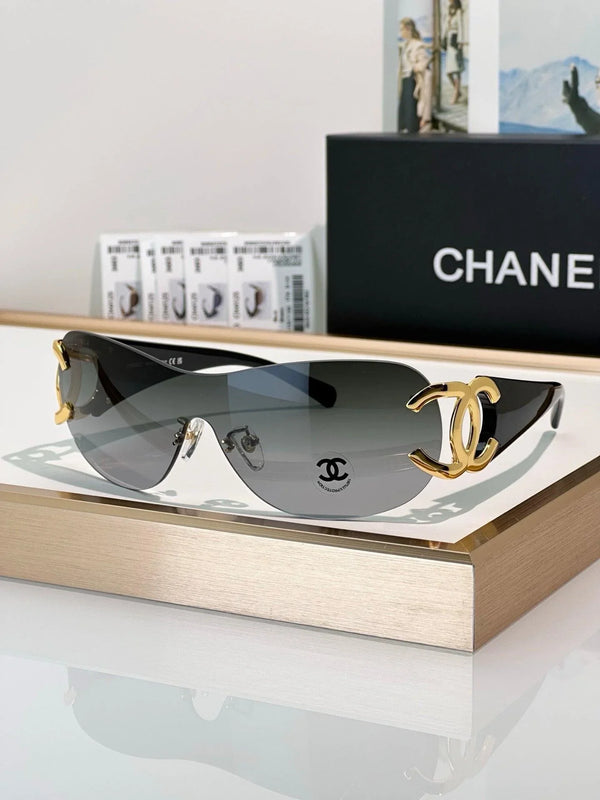CHANEL CC Logo 4125 Shield SUNGLASSES🖤
