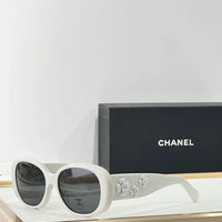 CHANEL 5113 Black Sunglasses W/ 3D Flower Side Detail   🖤