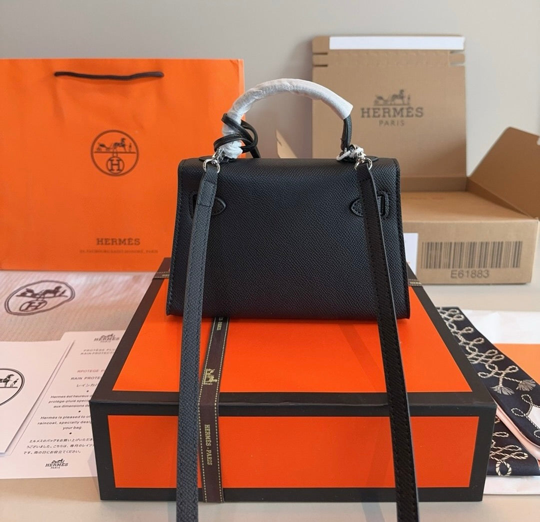 HERMES Hermès Kelly Sellier 20  Epsom Palladium Hardware✨ - onlinechics.com