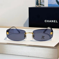 CHANEL 4067 Purple Rimless Women Sunglasses Square Chanel Eyewear  🖤