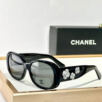 CHANEL 5113 Black Sunglasses W/ 3D Flower Side Detail   🖤