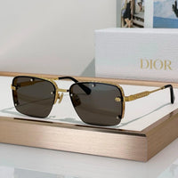DIOR HOMME  NeoDior S4U Rectangle-Frame Gunmetal-Tone Sunglasses✨