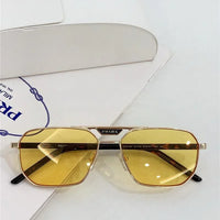 PRADA SPR 58Y Rectangle shape  Metal Sunglasses Unisex  🟥