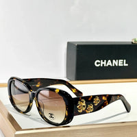 CHANEL 5113 Black Sunglasses W/ 3D Flower Side Detail   🖤