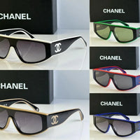 CHANEL SHIELD 6057  Rectangle Women's Acetate Sunglasses  ✨