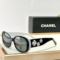 CHANEL 5113 Black Sunglasses W/ 3D Flower Side Detail   🖤