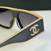 CHANEL SHIELD 6057  Rectangle Women's Acetate Sunglasses  ✨