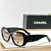 CHANEL 5113 Black Sunglasses W/ 3D Flower Side Detail   🖤