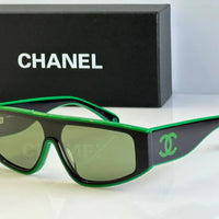 CHANEL SHIELD 6057  Rectangle Women's Acetate Sunglasses  ✨