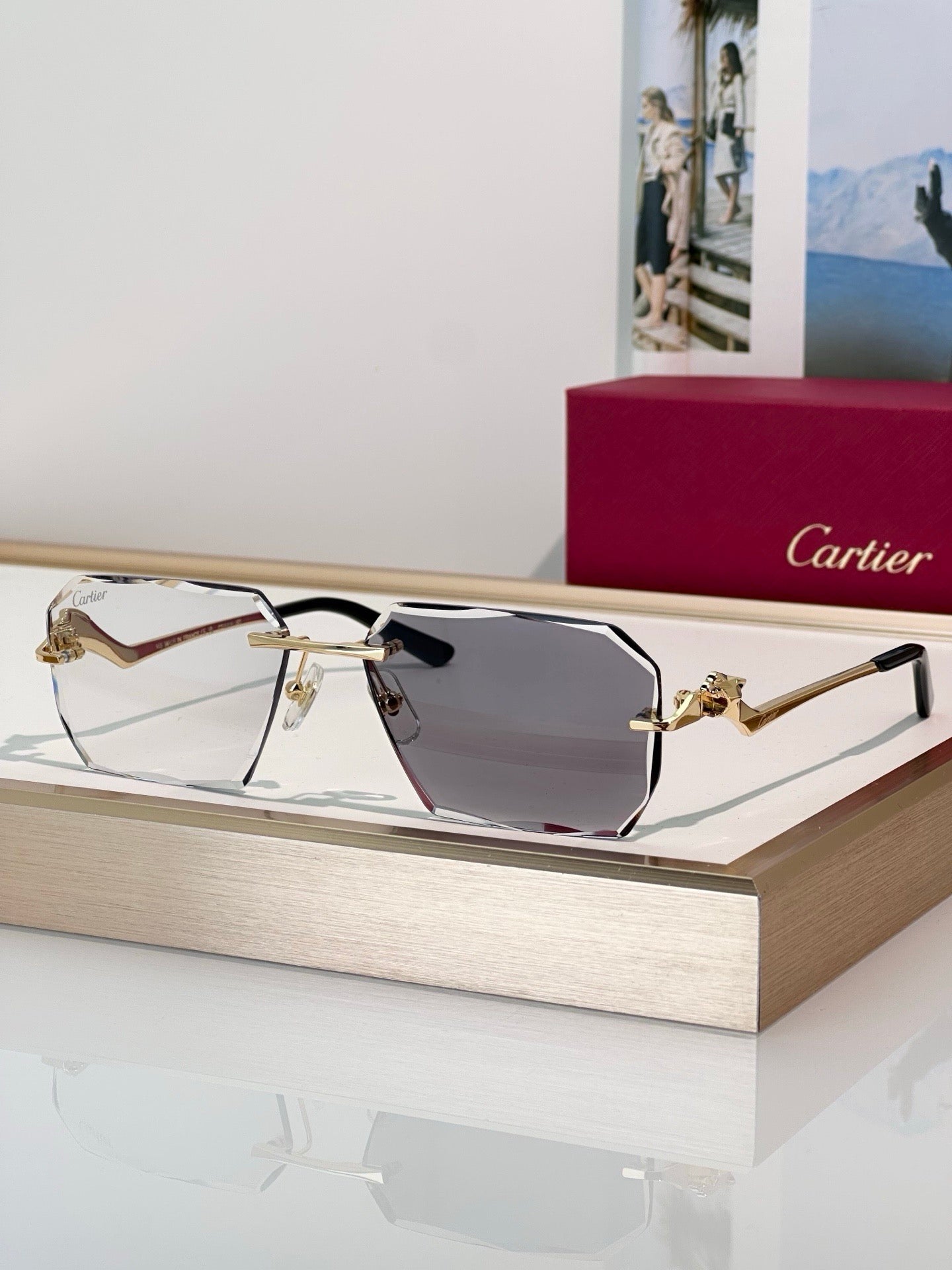 Cartier CLASSIC C DE  Motif Photochromic - Panthere CT0850 Sunglasses 🐆 - onlinechics.com