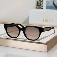 DIOR Christian Dior Label R1F Black and Beige Pantos Sunglasses  ✨