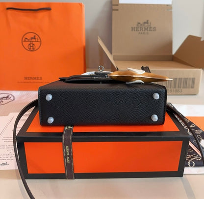 HERMES Hermès Kelly Sellier 20  Epsom Palladium Hardware✨ - onlinechics.com
