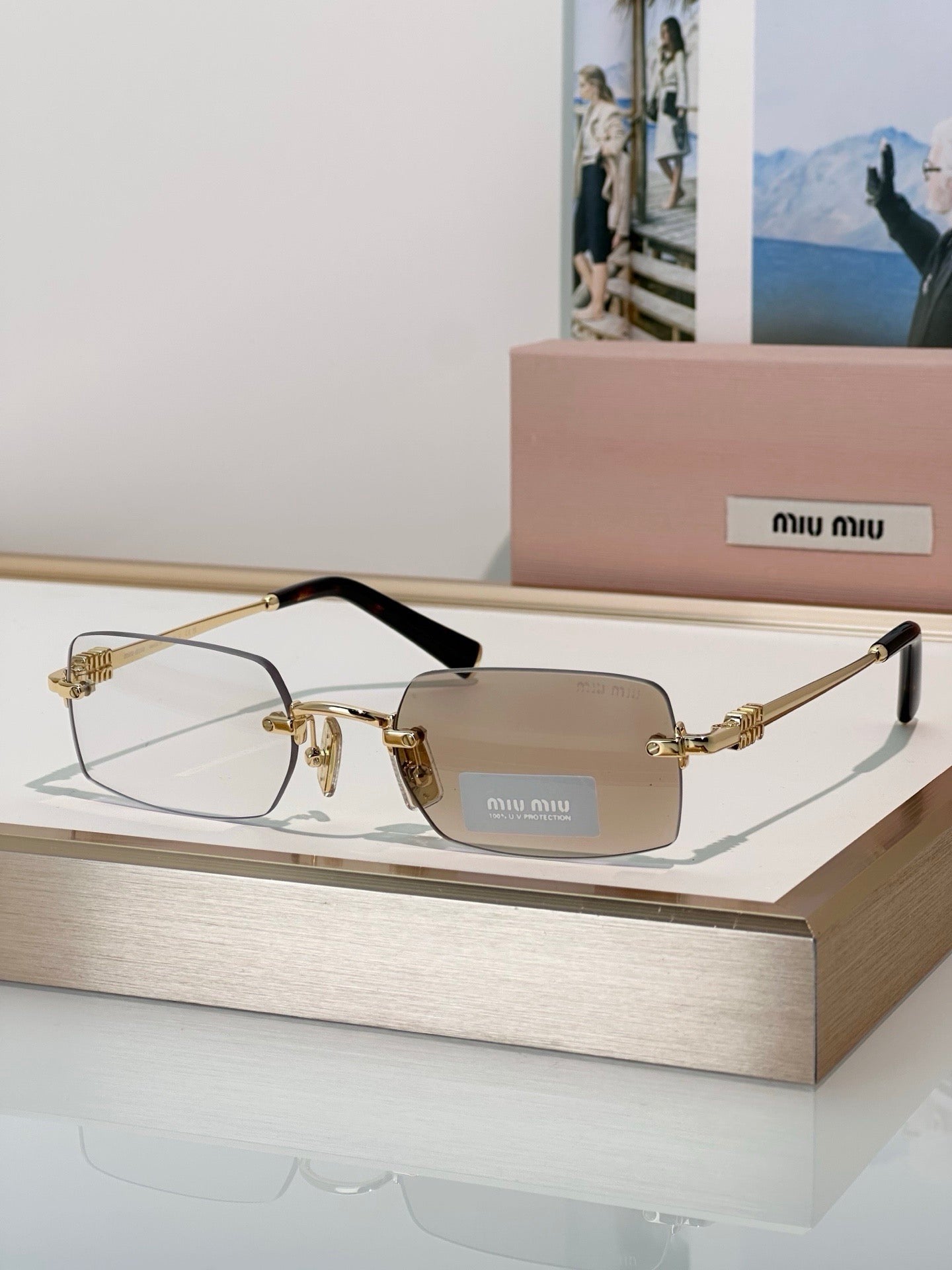 MIU MIU  B50S 26C09Z Old Gold Sunglasses✨